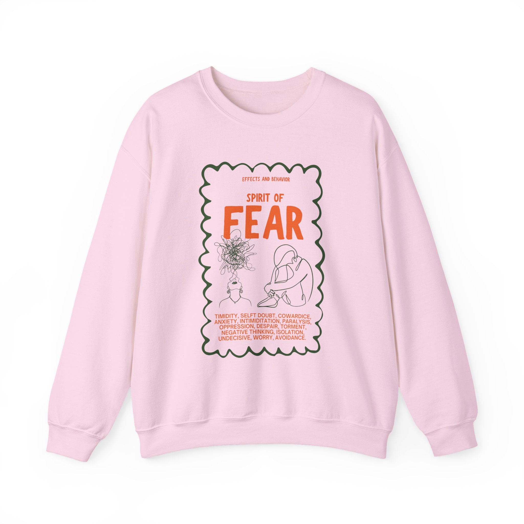 Christian Sweatshirt - Spirit of Fear Spirit of Power Faith Bible Verse Clothing