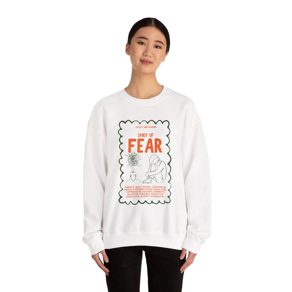 Christian Sweatshirt - Spirit of Fear Spirit of Power Faith Bible Verse Clothing