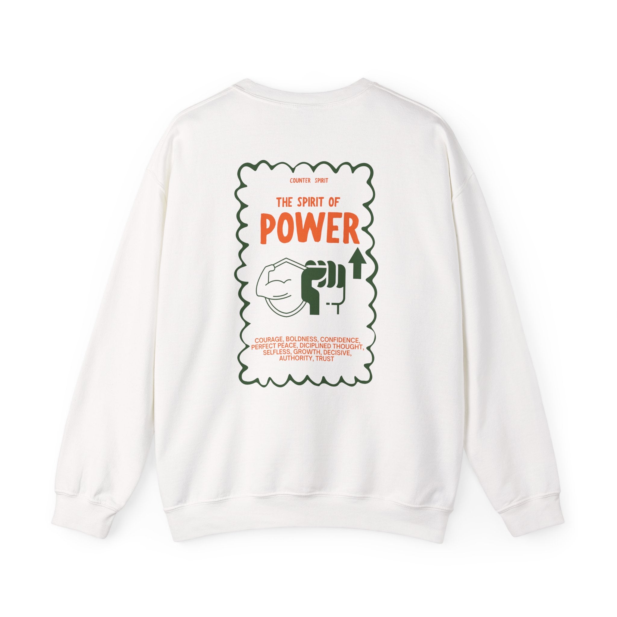 Christian Sweatshirt - Spirit of Fear Spirit of Power Faith Bible Verse Clothing
