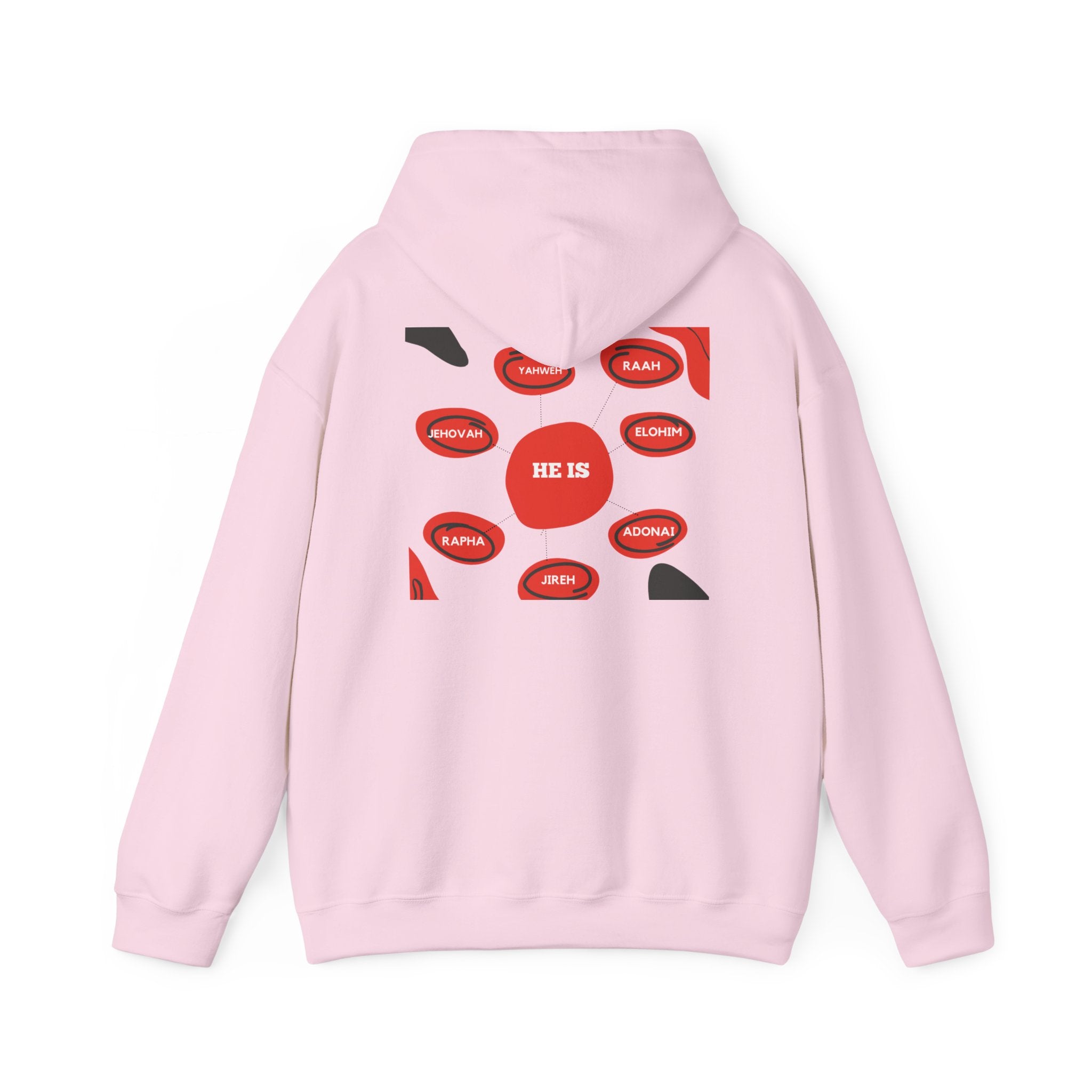 God Names Unisex Hoodie - Yahweh, El Shaddai, Elohim, Adonai, Jehovah Jireh, Jehovah Rapha, Jehovah Nissi, Jehovah Shalom, Jehovah Raah,