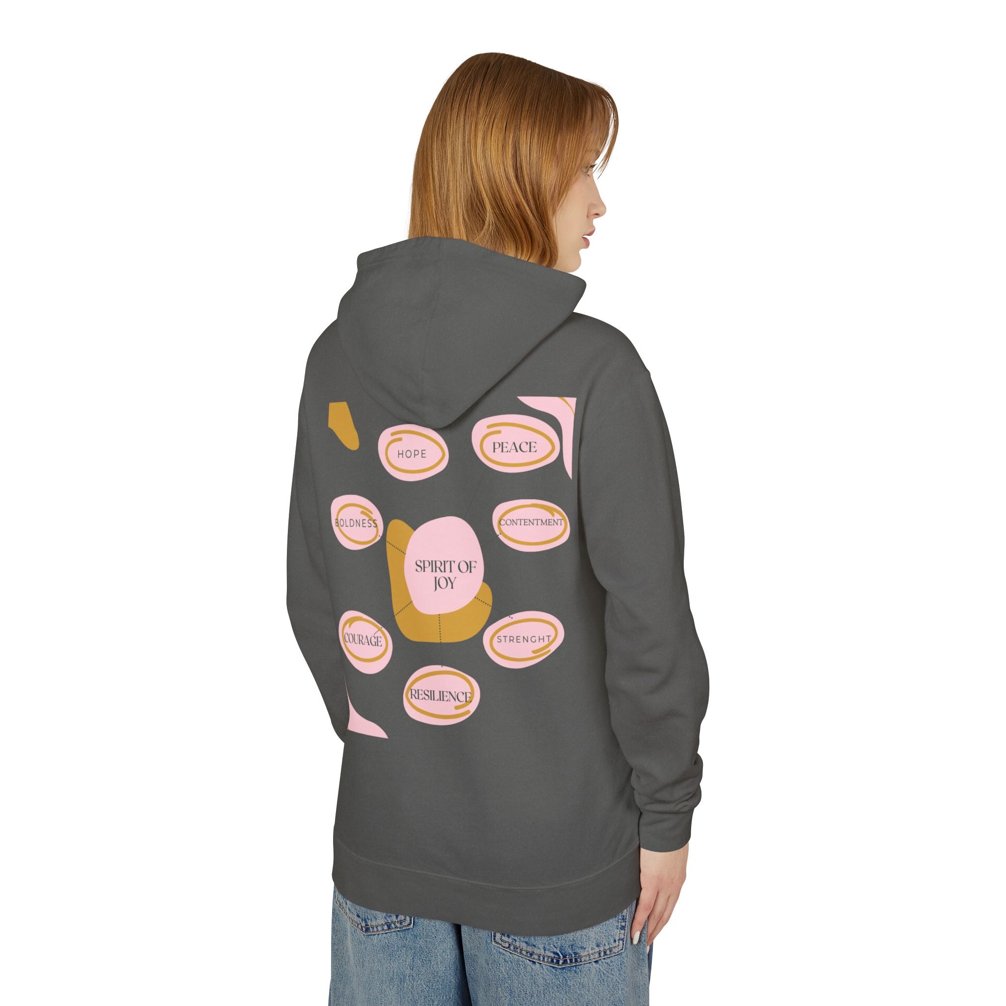 Joyful Hoodie - Encouragement, Peace, Celebration, Courage, Resilience, Spiritual Vitality