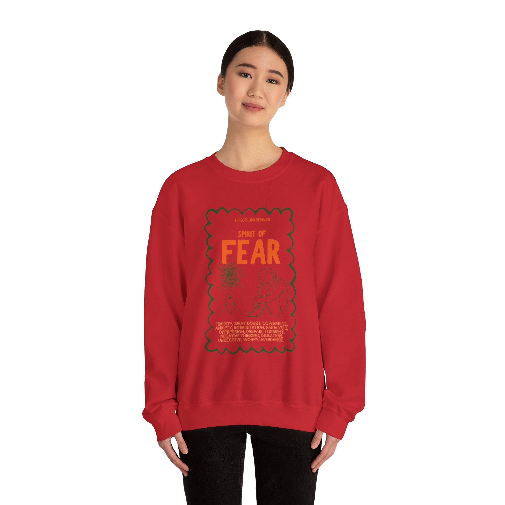 Christian Sweatshirt - Spirit of Fear Spirit of Power Faith Bible Verse Clothing