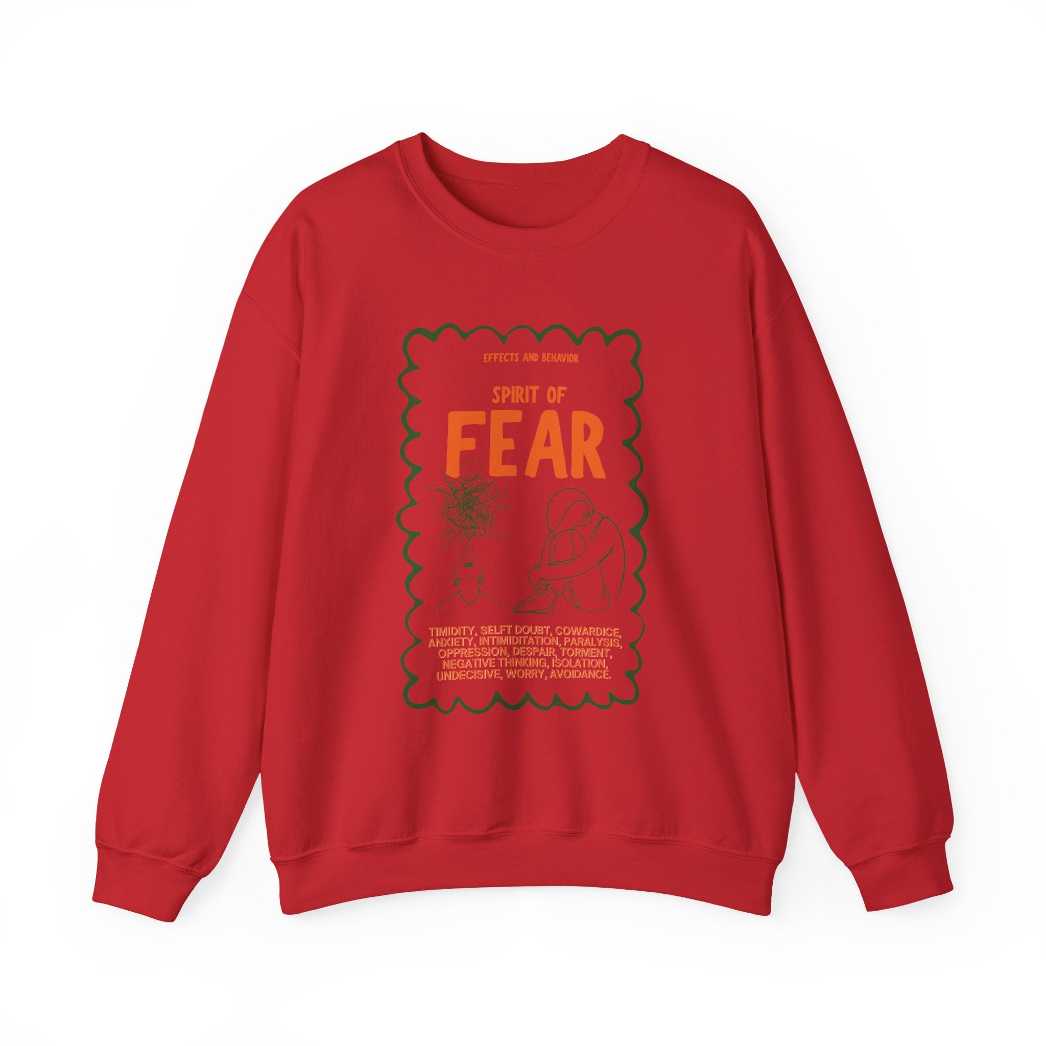 Christian Sweatshirt - Spirit of Fear Spirit of Power Faith Bible Verse Clothing