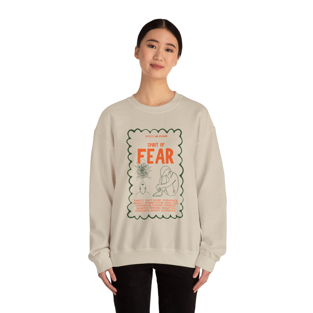 Christian Sweatshirt - Spirit of Fear Spirit of Power Faith Bible Verse Clothing