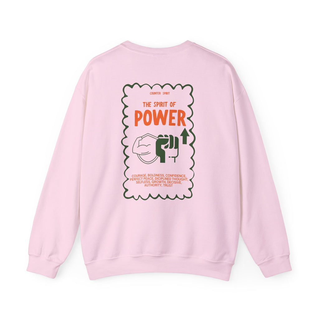 Christian Sweatshirt - Spirit of Fear Spirit of Power Faith Bible Verse Clothing