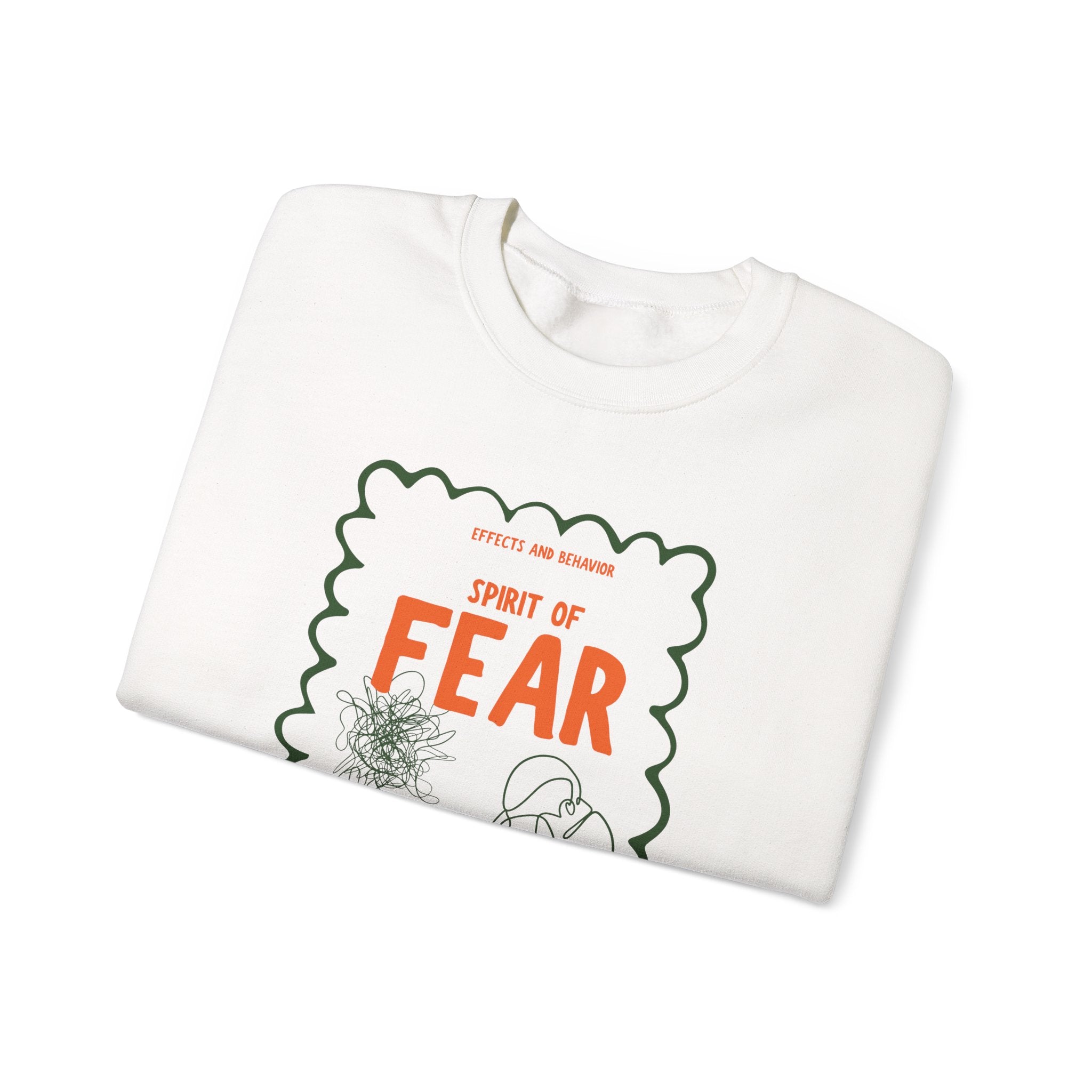 Christian Sweatshirt - Spirit of Fear Spirit of Power Faith Bible Verse Clothing