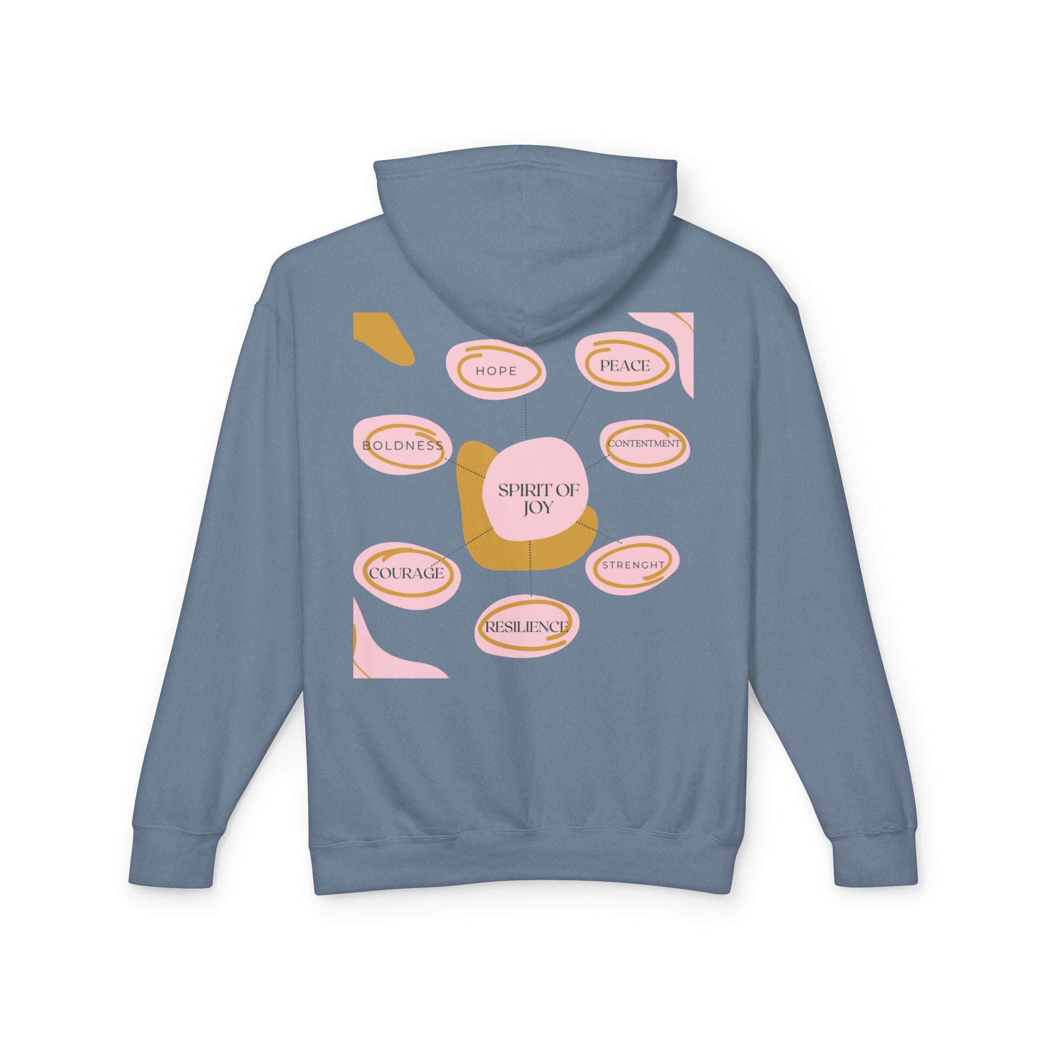 Joyful Hoodie - Encouragement, Peace, Celebration, Courage, Resilience, Spiritual Vitality