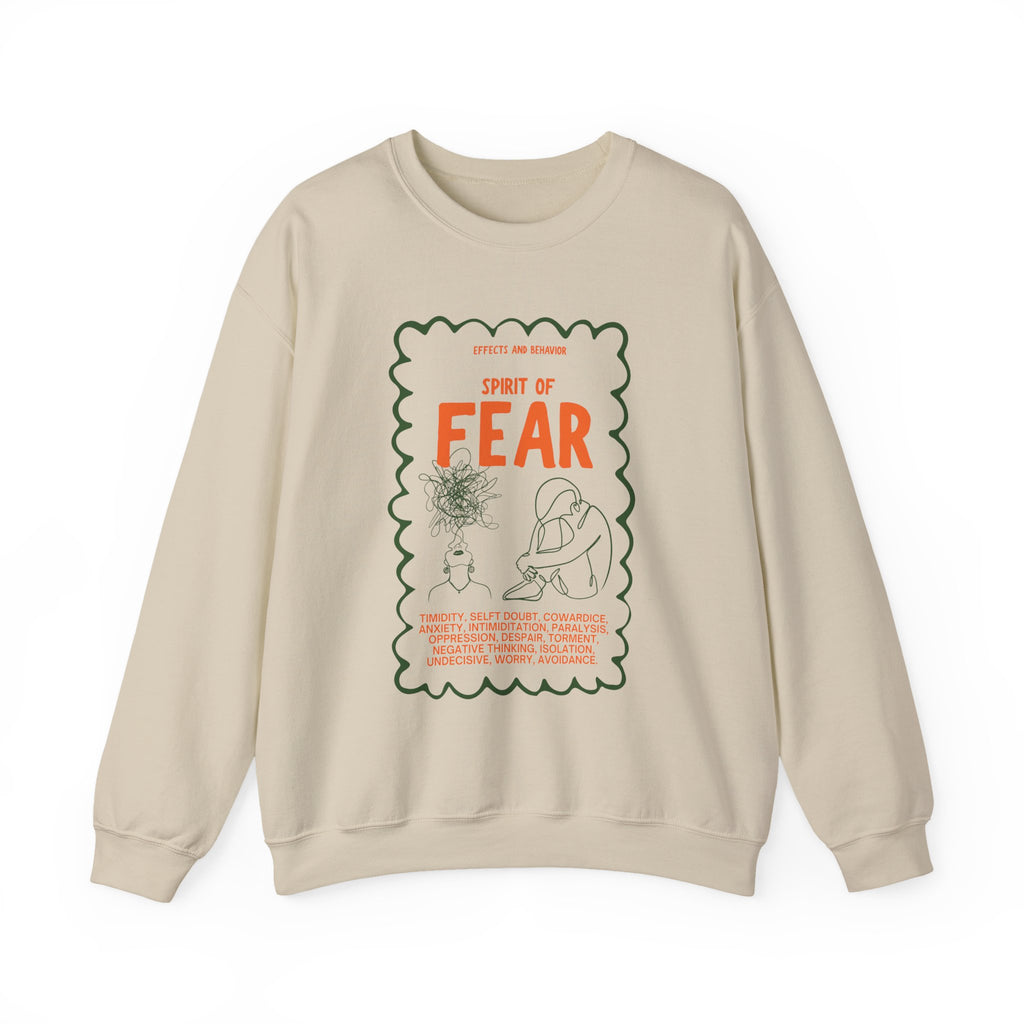 Christian Sweatshirt - Spirit of Fear Spirit of Power Faith Bible Verse Clothing