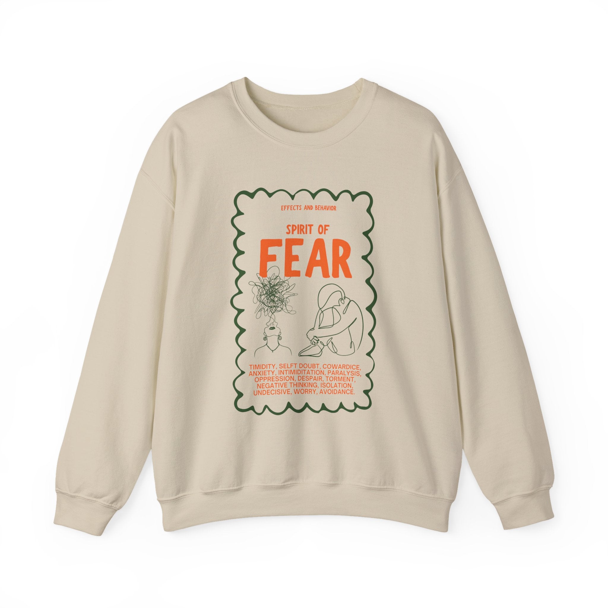 Christian Sweatshirt - Spirit of Fear Spirit of Power Faith Bible Verse Clothing