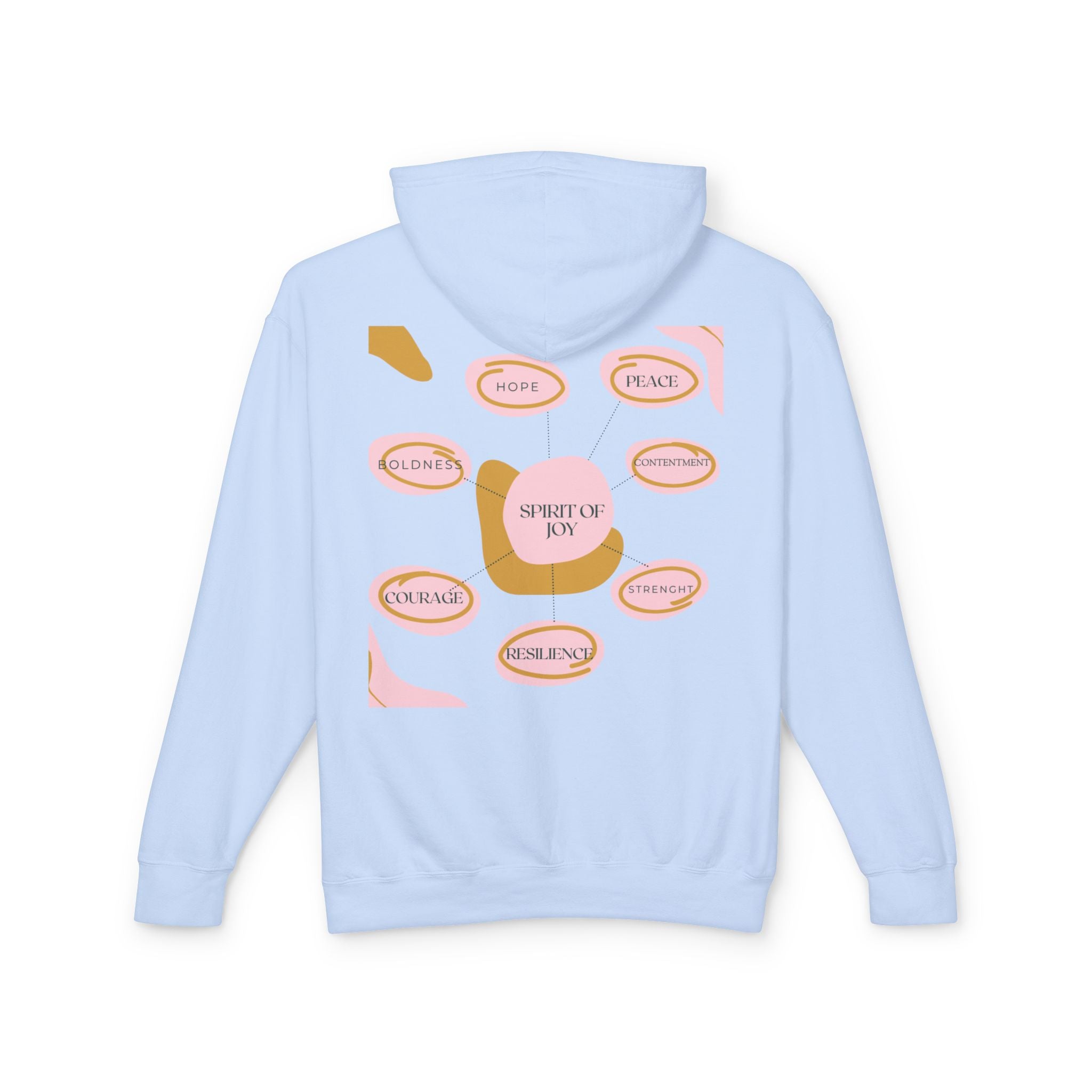 Joyful Hoodie - Encouragement, Peace, Celebration, Courage, Resilience, Spiritual Vitality