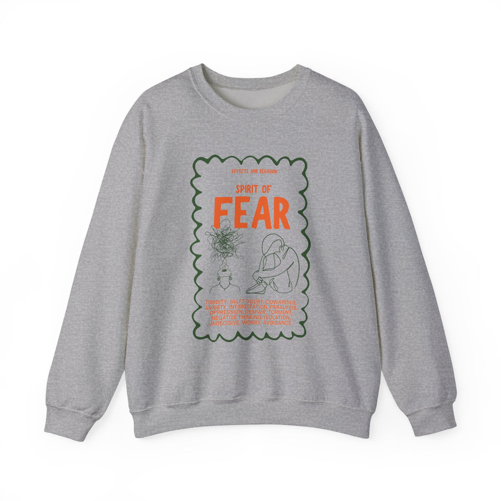 Christian Sweatshirt - Spirit of Fear Spirit of Power Faith Bible Verse Clothing